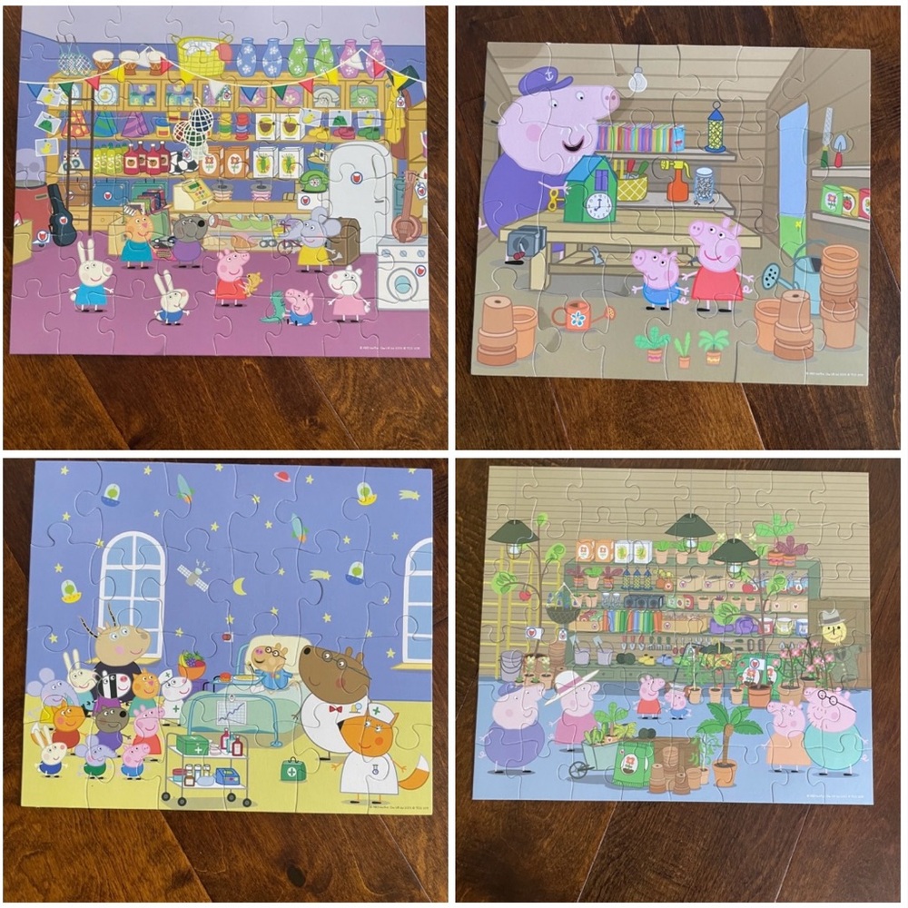 Set of 4 Peppa Pig puzzles